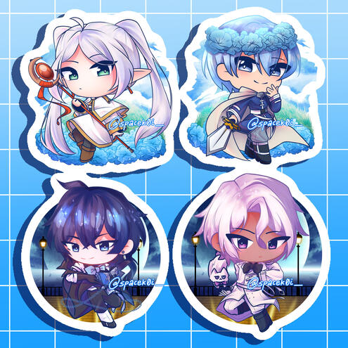 Frieren, Himmel, Vanitas, Noe Keychains