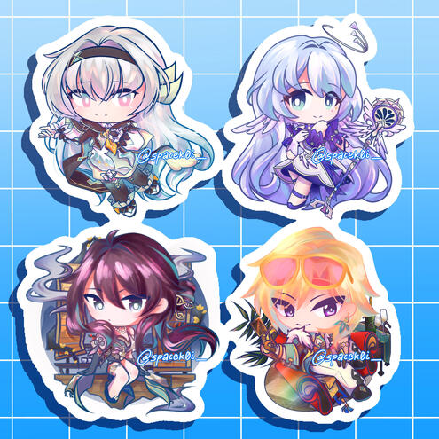 Firefly, Robin, Ruan Mei, Aventurine Keychains