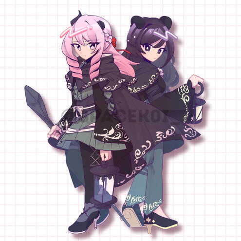 Mizuki Akiyama & Ena Shinonome Standee | Project Sekai