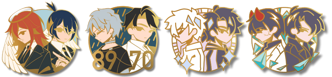 Doomed Yaoi Enamel Pins
